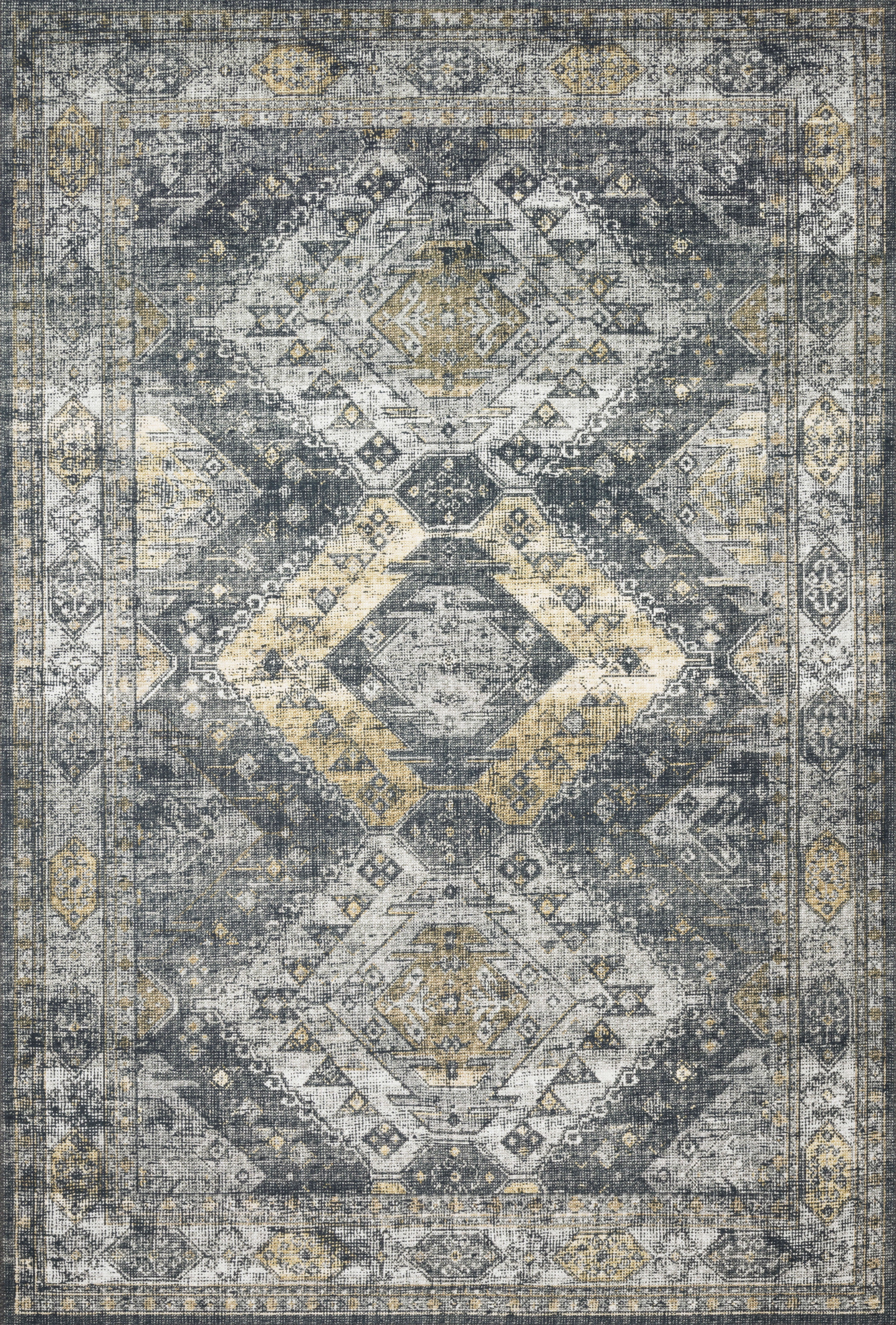 Loloi Skye Graphite / Silver 6'-0" x 6'-0" Round Area Rug