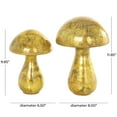 thumbnail image 3 of 12", 10"H Gold Glass Weathered Mushroom Sculpture, by DecMode (2 Count), 3 of 11