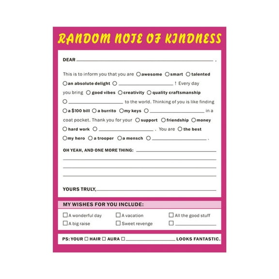 Cosmug Gratitude Note Checklist Pad | Appreciation & Emotion Tracking Notepad | Memo Pad for Positive Affirmations | 50 Page Professional Journal, G