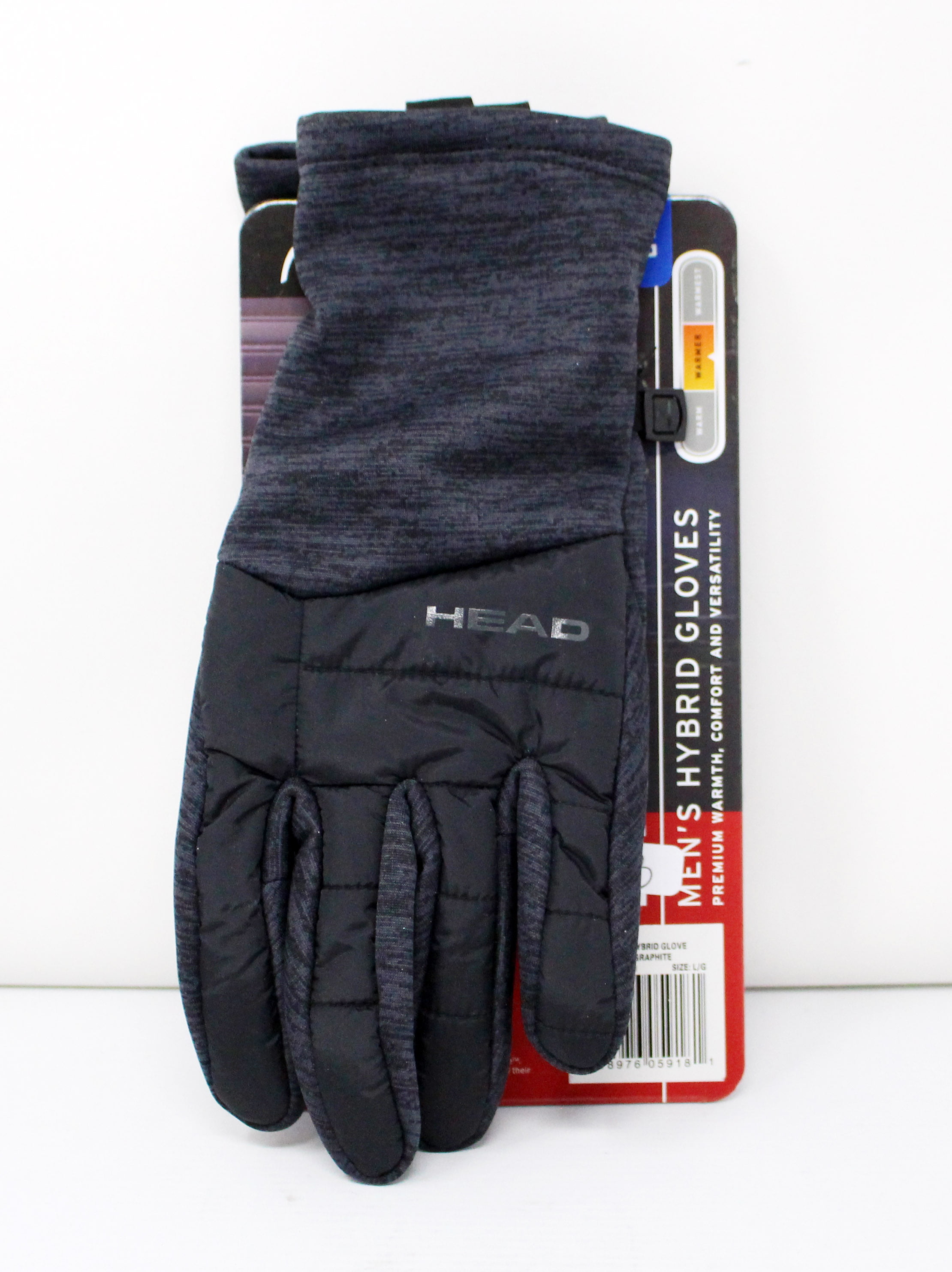 Head Men Waterproof Hybrid Sensatec Gloves Size S Charcoal 