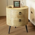 thumbnail image 1 of Table d'Appoint avec Tiroirs Table de Nuit Moderne avec Rangement Table d'Extrémité en Bois Table de Chevet avec Pattes en Métal, 1 of 8