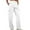 White, variant on AOOCHASLIY Women 2023 Pants Womens Fashionable Casual Elastic Waist with Multiple Pockets, Work Clothes, and Sports Pants