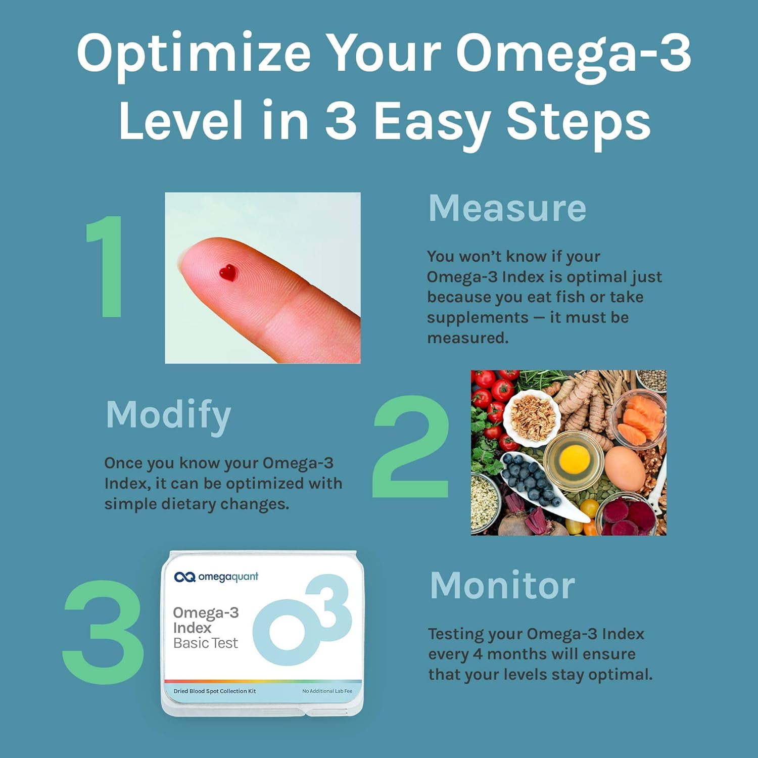 Omega Quant Omega-3 Index Basic Test 1 Kit