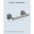 thumbnail image 5 of Double Post Pivoting Wall Mounted Towel Bar Toilet Paper Holder in Brushed Nickel, 5 of 8