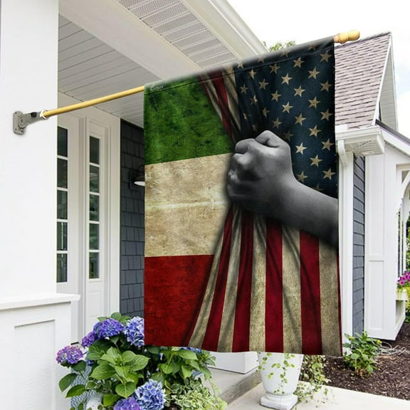 FLAGWIX Italian American Flag - 4th of July Decorations For Home, House Flag 30x40 - USA House Garden Flags Premium Polyester, Double Sided Heavy Duty Canvas, Decorative Indoors Outdoors Flags