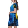 thumbnail image 2 of Disketp Sports Tennis Ball para Vestido de Manga Corta para Mujeres, Vestidos de Verano para Mujeres, Casual y Holgado para la Playa, 2 of 6