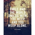 thumbnail image 2 of ArtsyQuotes 15x18 Black Ornate Wood Framed with Double Matting Museum Art Print Titled - Jazlyn Roehl Quote: The World Smiles, 2 of 4