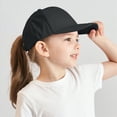thumbnail image 2 of KPOPLK Kids Baseball Hat Visor Little Girl Sun Protection Hat Ponytail Hole Sun Hat Beach Sun Hat for Children(2-8 Years,Black), 2 of 6