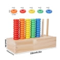 thumbnail image 3 of Sorting Toys Wooden Rainbow Rings Stacking Matching Color Game Gift for Birthdays Holidays, 3 of 7