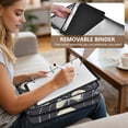 thumbnail image 5 of Haosy Accordion File Organizer Zipper Binder 500 Sheet 6-Tab Expanding File Folder Multi-Pocket 1.2 Inch 3 Ring Elegant Cream Dandilion, 5 of 7