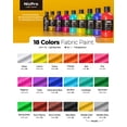 thumbnail image 2 of Pintura para tela Nicpro, 18 colores, 250 ml, para ropa y manualidades, 2 of 8