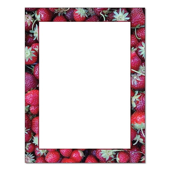 Strawberry Basket Letterhead Sheets - 8.5" x 11" - 25 Sheets (olh29025)