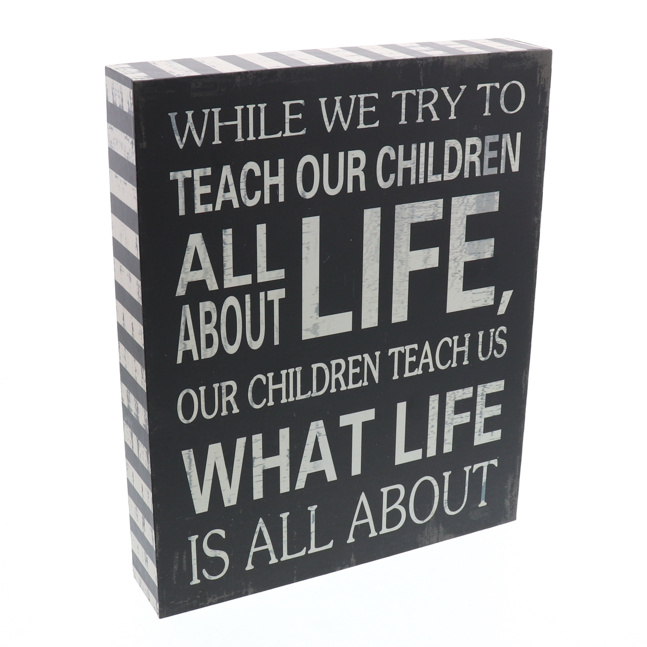 Photo 1 of Barnyard Designs Our Children Teach Us What Life Is All About Wooden Box Wall Art Sign, Primitive Country Farmhouse Home Decor Sign With Sayings 10 x 8