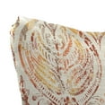 thumbnail image 5 of Jordan Manufacturing 20" x 20" Rustique Barley Beige Damask Square Tufted Outdoor Floor Cushion with Handle (2 Pack), 5 of 10