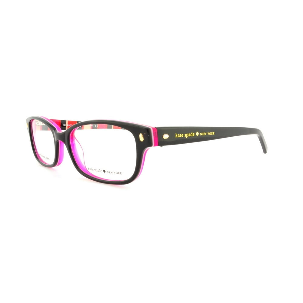KATE SPADE Eyeglasses LUCYANN 0X78 Black Pink Striped 49MM