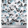 thumbnail image 1 of Soimoi Blue Rayon Fabric Camouflage Texture Print Sewing Fabric Yard 56 Inch Wide, 1 of 3