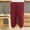 Red, variant on Men's Drawstring Linen Pants Lightweight Summer Yoga Golf Beach Sweatpants Lounge Harem Trousers with Pockets