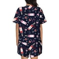 thumbnail image 3 of Bixox Women's Love Wine Printed Pajama Set 2 Piece Lounge Set Top and Shorts Soft Pajamas, Shorts with Pockets, 3 of 7