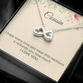 thumbnail image 3 of Cousin Necklace Cousin Birthday Gift Reminds You I Love You Cousin Christmas Gift for Her Heart Love Pendant, 3 of 7