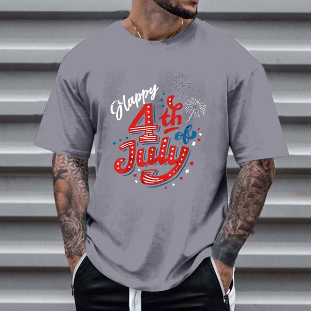 Tops para hombre, blusas y camisas de cuello redondo y manga corta para hombre, tops casuales de cuello redondo y manga corta con estampados especiales para hombre.