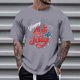 thumbnail image 1 of Tops para hombre, blusas y camisas de cuello redondo y manga corta para hombre, tops casuales de cuello redondo y manga corta con estampados especiales para hombre., 1 of 5