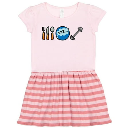 

Inktastic Eat Sleep Weightlifting Gift Toddler Girl Dress