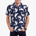 thumbnail image 1 of Fotbe Angry Shark Camiseta Polo de Golf para Hombre con Estampado – Camisa Deportiva Transpirable con Cuello Abotonado-Small, 1 of 6