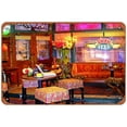 thumbnail image 4 of Carteles de hojalata de Friends de estilo vintage con diseño de Central Perk, placa de pared con pintura de hierro, decoración para salas de juegos, cafeterías, garajes, clubes, bares y pubs, 4 of 5