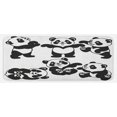 thumbnail image 1 of Cartoon Kitchen Mat, Playful Panda Bear in Monochrome Style Happy Young Zoo Animal, Plush Decorative Kitchen Mat with Non Slip Backing, 47" X 19", White Charcoal Grey, by Ambesonne, 1 of 1