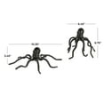 thumbnail image 3 of 7", 3"H Black Aluminum Metal Octopus Sculpture with Textured Tentacles, by DecMode (2 Count), 3 of 9