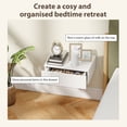 thumbnail image 4 of HOMCOM Floating Nightstands Set of 2, High Gloss Bedside Tables, White, 4 of 10