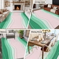 thumbnail image 6 of Abstract Lines Washable Living Room Rugs 8'x10', Green Pink Waves Modern Style Simple Low Pile Throw Large Area Rug Non-Slip Sturdy Edge Binding Carpet for Bedroom Dining Room Office, 6 of 9