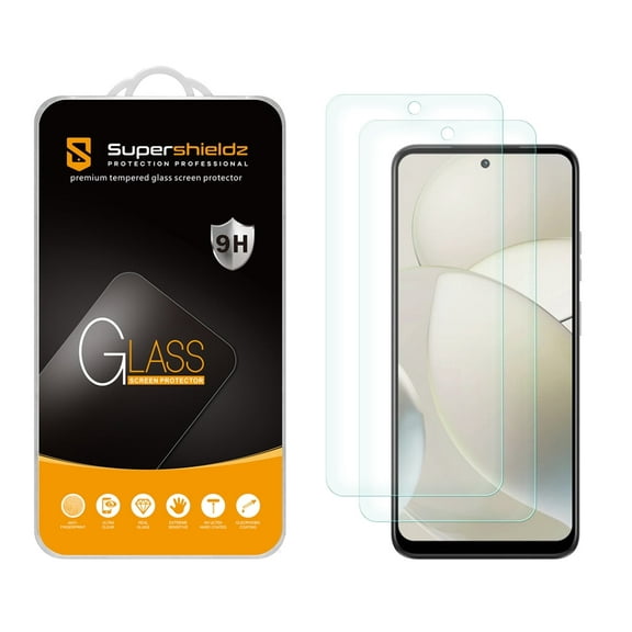(2 Pack) Supershieldz Designed for Motorola Moto G Power 5G 2024 Tempered Glass Screen Protector, Anti Scratch, Bubble Free