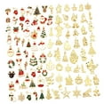 thumbnail image 2 of 100x encantos de Navidad DIY creativo Santa Claus muñeco de nieve decoraciones para árboles de Navidad encantos de esmalte aleación para collar, 2 of 7