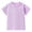Purple, variant on Little Girls Stretchy Short Sleeve Tee, Ruffle Casual Top For Summer Outdoor Play
