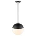 thumbnail image 4 of Golden Lighting Dixon 1-light 12in Pendant and Matte Black shade and Opal Glass, 4 of 6