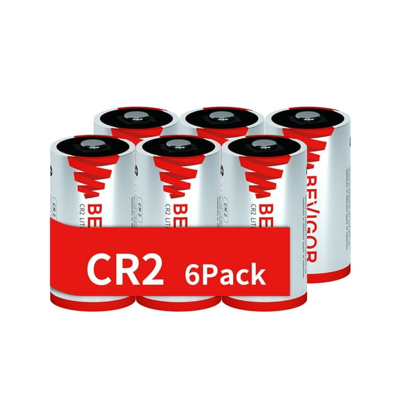 BEVIGOR CR2 3v Lithium Battery 6 Pack, cr2 Battery, Long Lasting Power, High Performance for Range Finder, and More
