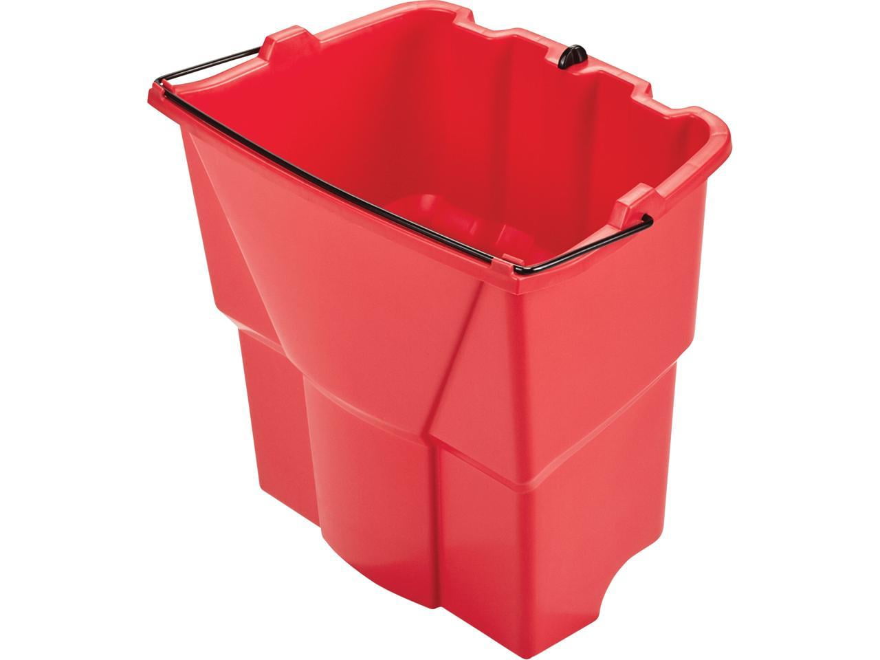 Pre-Owned Rubbermaid Commercial Products WaveBrake® 18 QT Dirty Water Bucket, Red, for Professional/Janitorial Cleaners for Separating Used Water from Clean Water (2064907)