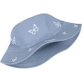 thumbnail image 3 of Butterfly Embroidered Bucket Hat Reversible Packable Foldable Beach Sun Hat Outdoor Cap for Women Men, 3 of 5
