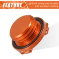 thumbnail image 4 of Unique Bargains Motorcycle Oil Filler Cap Oil Filler Plug Cover Orange for Yamaha YZF-R6S YZF-R6 FZ07 YZF-R3 YZF-R125 YZF-R1 FZ750 FZ600, 4 of 7