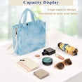 thumbnail image 4 of Corduroy Tote Bag for Women Shoulder Handbags Fashion Ladies Purses Satchel Messenger Bags Light Blue Icy Texture S, 4 of 8