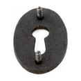 thumbnail image 6 of Renovators Supply Keyhole Escutcheon 1-3/4" Black Wrought Iron Keyhole Cover Plate w/Screws, 6 of 7