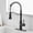 D - Matte Black, variant on Brushed Nickel Kitchen Faucets with Pull Down Sprayer Kitchen Sink Faucet with Pull Out Sprayer Single Hole Deck Mount Single Handle Stainless Steel Grifos De Cocina 866068SN