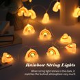 thumbnail image 3 of Tomfoto 5FT 10LED Rainbow String Lights Christmas Decorative Fairy Lights LED Hanging Lights  On Light Mode for Festivals Easter Carnival Parties, 3 of 7
