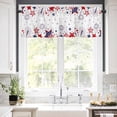thumbnail image 2 of Valances for Windows 4th of July Independence Day Red Blue Star Valance Rod Pocket Window Treatments Curtains for Kitchen Small Windows Living Room Bedroom Bathroom, 60"x18", 2 of 7