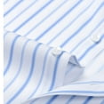 thumbnail image 6 of APEXFWDT Men’s Striped Dress Shirt Long Sleeve Stretch Anti-Wrinkle Shirt Button Down Business Formal Shirt,M,Light Blue, 6 of 8