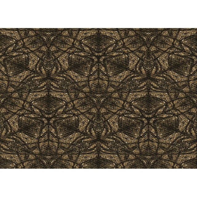 Ahgly Company Machine Washable Indoor Rectangle Transitional Brown Area Rugs, 2' x 3'