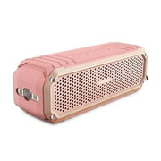 COMISO Bluetooth Speakers with Lights, Loud Dual Driver Wireless Bluetooth Speaker HD Audio Enhanced Bass Wireless Stereo, Built in Mic Aux Input TF Card FM Radio Long-Lasting Battery Life (Pink)