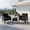 Black, variant on Topcobe 3 Pieces Outdoor Rattan Wicker Loveseat Furniture Set with Cushions, Small Patio Set, Turquoise