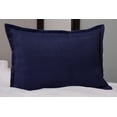 thumbnail image 1 of Aiking Home Collection 12"x24" Solid Faux Linen Throw Pillow Cover, Navy, 1 of 3